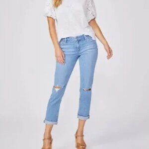 NWT PAIGE Brigitte Boyfriend Skinny Jeans - distressed size 27